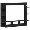 vidaXL Meuble TV Ch&ecirc;ne noir 152 x 22 x 113 cm Bois d'ing&eacute;nierie