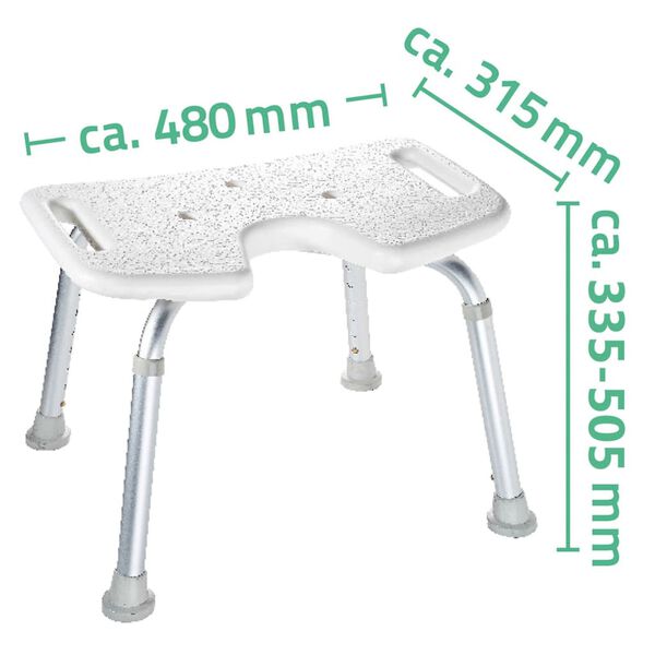 RIDDER Tabouret de baignoire Blanc 150 kg A0050501