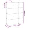 vidaXL Organiseur de rangement en cube avec 12 cubes et portes en PP transparent