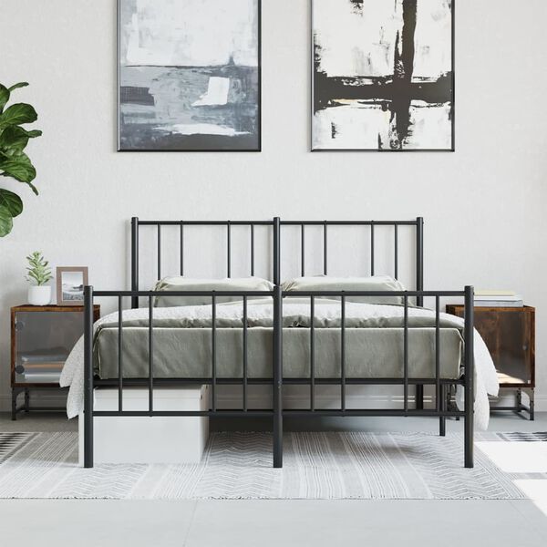 vidaXL Tables de chevet et portes vitrées 2 pcs chêne fumé 35x37x50 cm