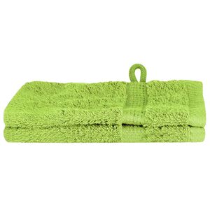 vidaXL Serviette Invit&eacute; SOLUND 2 pc Vert 15 x 21 cm 550 gsm