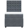 vidaXL Sommier &agrave; lattes de lit et matelas Gris fonc&eacute; 90x190 cm Velours