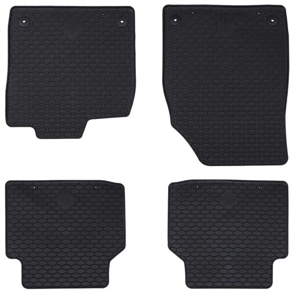 vidaXL Tapis de voiture 4 pcs Noir Caoutchouc