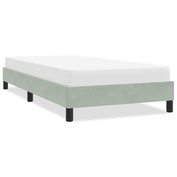 vidaXL Cadre de lit sans matelas gris clair 90x220 cm velours