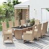 vidaXL Ensemble &agrave; manger de jardin et coussins 11 pcs beige poly rotin
