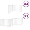 vidaXL Barri&egrave;re pour chien porte pliable 12 panneaux bois de peuplier