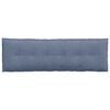 vidaXL Coussin de Dos Bleu 160 x 50 cm Tissu en velours c&ocirc;tel&eacute;