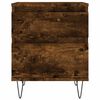 vidaXL Tables de chevet 2 pcs chêne fumé 40x35x50 cm bois ingénierie