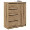 vidaXL Buffet avec tiroirs ch&ecirc;ne artisanal 71x35x84 cm bois ing&eacute;nierie