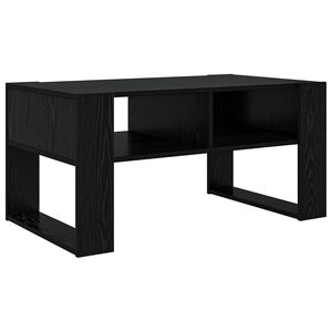vidaXL Table basse Ch&ecirc;ne noir 92 x 53 x 45 cm Bois d'ing&eacute;nierie