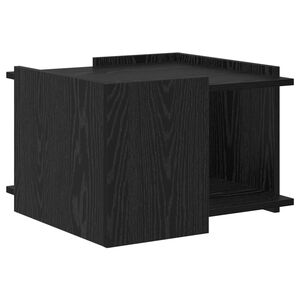 vidaXL Table basse Ch&ecirc;ne noir 50,5 x 50 x 33 cm Bois d'ing&eacute;nierie