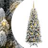 vidaXL Sapin de No&euml;l artificiel avec 150 LED avec support Blanc 150 cm