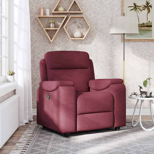 vidaXL Fauteuil inclinable Rouge bordeaux Tissu
