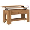 vidaXL Table basse ch&ecirc;ne artisanal 101x49x52 cm bois d'ing&eacute;nierie