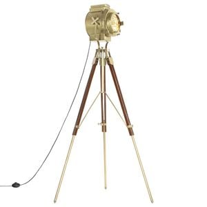 vidaXL Lampadaire &agrave; tr&eacute;pied bois de manguier massif 193 cm