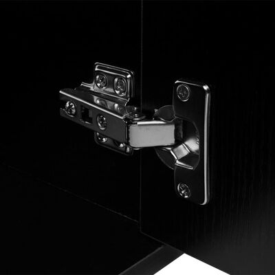 vidaXL Mobilier de salle de bain avec lavabo 9 pcs Noir