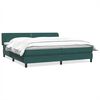 vidaXL Sommier &agrave; lattes de lit et matelas vert fonc&eacute; 180x220cm velours