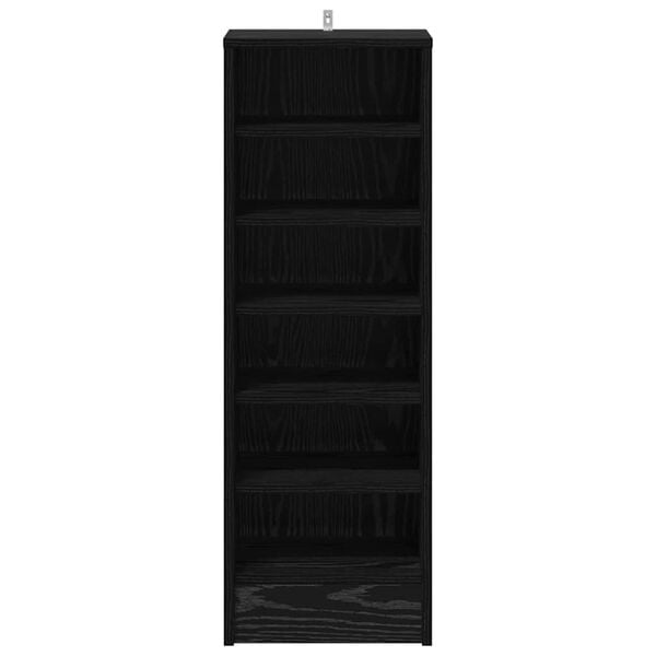 vidaXL Cabinet &agrave; chaussures avec &eacute;tag&egrave;re Ch&ecirc;ne noir 32 x 35 x 90 cm