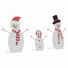 vidaXL Famille de bonhommes de neige éclairés 3 pcs Blanc chaud