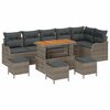 vidaXL Ensemble de canap&eacute; de jardin avec coussin 10 pcs Gris polyrotin