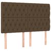 vidaXL Cadre de lit sans matelas marron fonc&eacute; 140x190 cm tissu