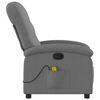 vidaXL Fauteuil de massage inclinable Gris fonc&eacute; Tissu