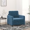 vidaXL Fauteuil Bleu 60 cm Velours