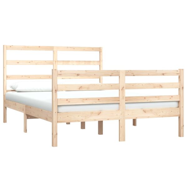 vidaXL Cadre de lit sans matelas bois de pin massif 120x190 cm