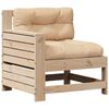 vidaXL Salon de jardin 5 pcs avec coussins Bois de pin massif
