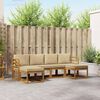 vidaXL Ensemble de canap&eacute;s d'ext&eacute;rieur 6 pcs Naturel et Beige