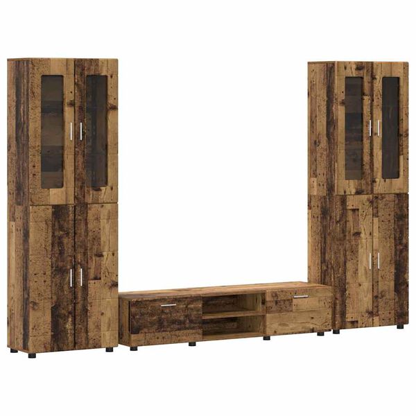 vidaXL Ensemble meuble TV FLORIN Bois ancien Bois d'ing&eacute;nierie