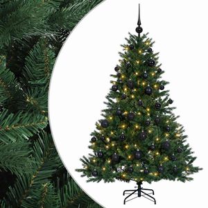 vidaXL Sapin de No&euml;l artificiel avec boules 120 cm 150 LED Blanc chaud