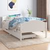 vidaXL Cadre de lit sans matelas blanc bois massif 100x200 cm
