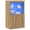 vidaXL Buffet LED Marron 60 x 37 x 100 cm Bois d'ing&eacute;nierie