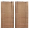 vidaXL Stores roulants en bambou 2 pcs Marron 120x220 cm