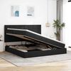 vidaXL Lit avec rangement et LED avec LED Noir 200 x 200 cm Polyester