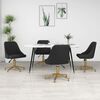 vidaXL Chaises pivotantes &agrave; manger lot de 4 noir velours