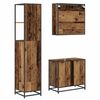vidaXL Ensemble de mobilier de salle de bain 3 pcs Bois Ancien