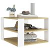 vidaXL Table basse chêne sonoma et blanc 60x60x40 cm bois d'ingénierie