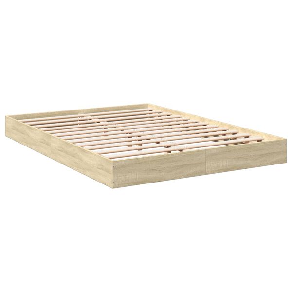 vidaXL Cadre de lit sans matelas chêne sonoma 120x190 cm