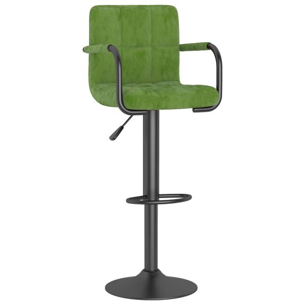 vidaXL Tabouret de bar Vert clair Velours
