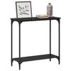 vidaXL Table console Ch&ecirc;ne noir 75 x 30.5 x 75 cm Bois d'ing&eacute;nierie