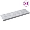 vidaXL Nez de marche 5 pc 60 x 18 x 2,5 cm Argent&eacute; Aluminium