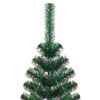 vidaXL Sapin de No&euml;l artificiel pr&eacute;-&eacute;clair&eacute; Vert 210 cm PVC et m&eacute;tal