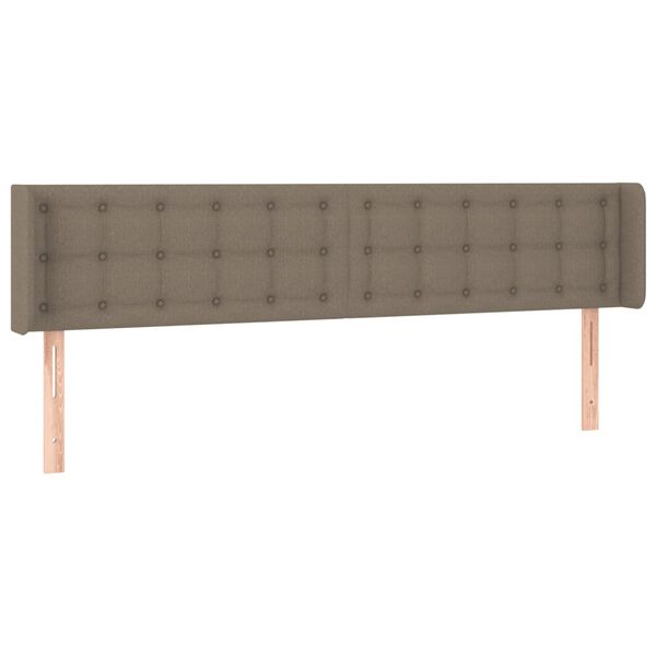 vidaXL T&ecirc;te de lit &agrave; LED Taupe 203x16x78/88 cm Tissu