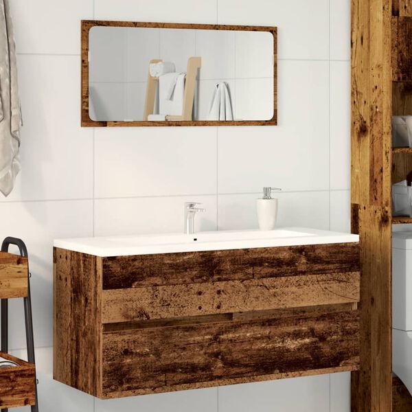 vidaXL Armoire lavabo vieux bois 100x38,5x45 cm bois d'ing&eacute;nierie