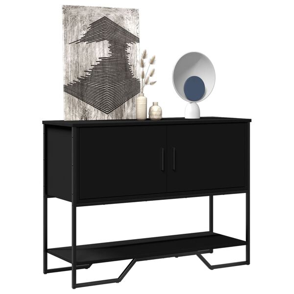 vidaXL Table console noir 100x35x74,5 cm bois d'ing&eacute;nierie