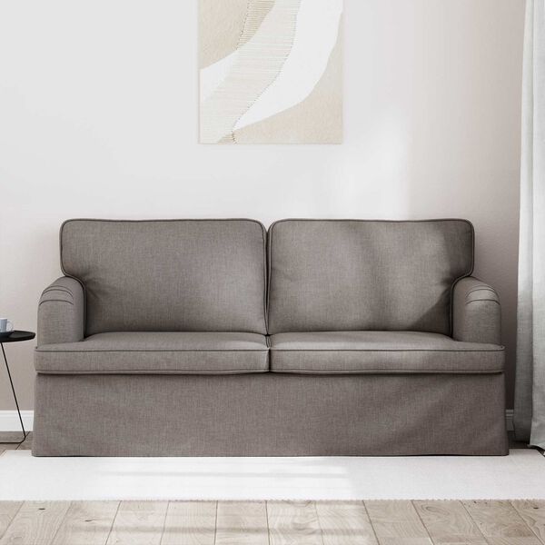 vidaXL Canap&eacute; 140cm Taupe M&eacute;tал