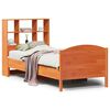 vidaXL Lit bibliothèque sans matelas cire marron 75x190 cm pin massif
