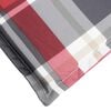 vidaXL Coussin de chaise longue à carreaux rouge 186x58x4 cm